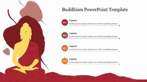 Attractive Buddhism PowerPoint Template Presentation Slide