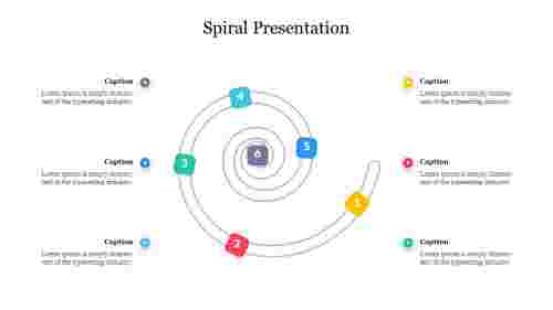 Example Of Spiral Presentation PowerPoint Template Slide