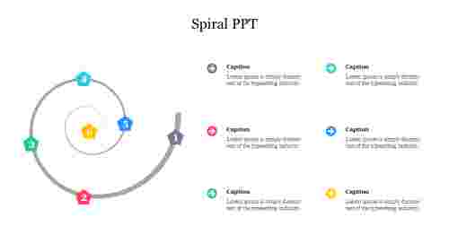 Attractive Spiral PPT Presentation Template Slide Design