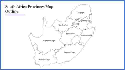 Creative South Africa Provinces Map Outline For Presentation