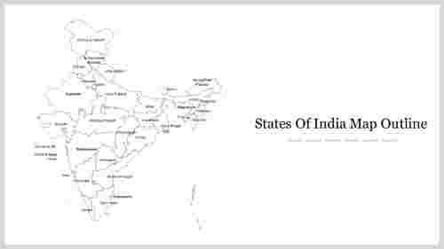 States Of India Map Outline