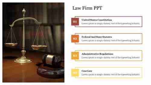 Creative Law Firm PPT Presentation Template Slide