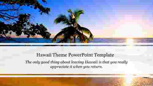 Hawaii Theme PowerPoint Template For Presentation