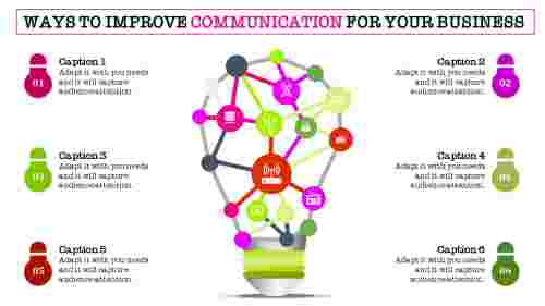 Communicationpowerpointtemplate-BulbDiagram