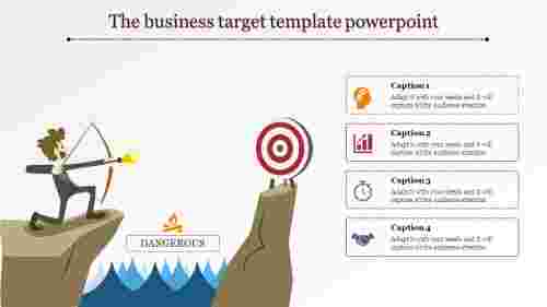 Target template powerpoint with clipart