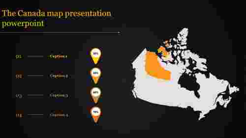 Editable Map Presentation PowerPoint Template-4 Node