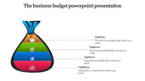 A Four Noded Budget PowerPoint Presentation Template 