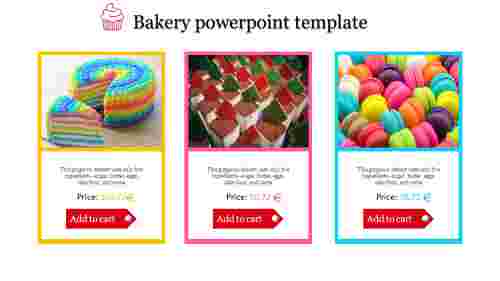 A Three Noded Bakery PowerPoint Template Presentation 
