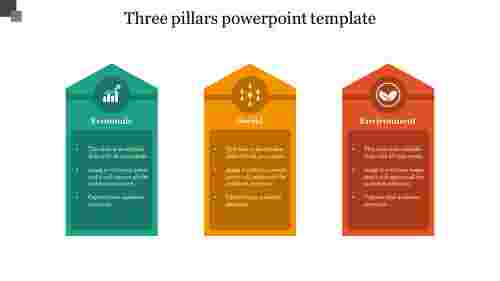 Best 3 Pillars PowerPoint Template