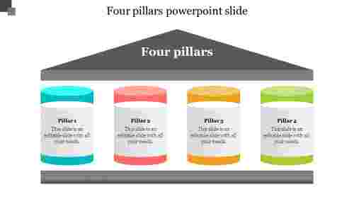 Creative Four Pillars PowerPoint Slide PPT Template