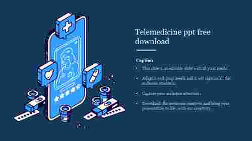 Attractive Telemedicine PPT Free Download Slide Template
