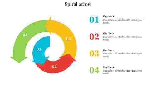 Creative spiral arrow powerpoint