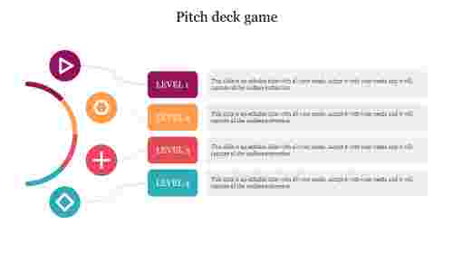 Creative Pitch Deck Game PowerPoint Presentation-Four Node