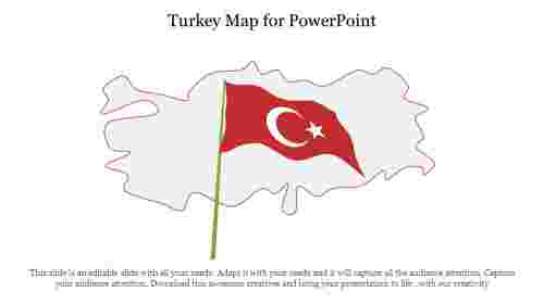 Stunning Turkey Map For PowerPoint Presentation Design