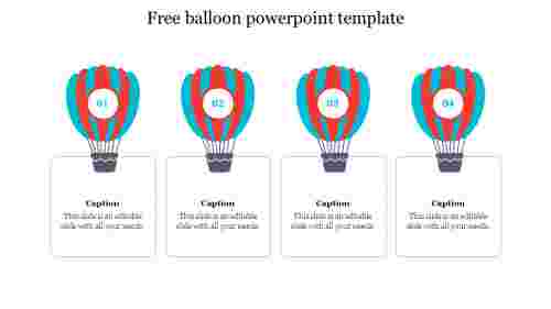 Free Balloon PowerPoint Template Slide