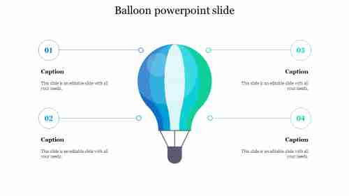 Simple balloon powerpoint slide