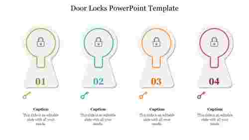 Creative Door Locks PowerPoint Template