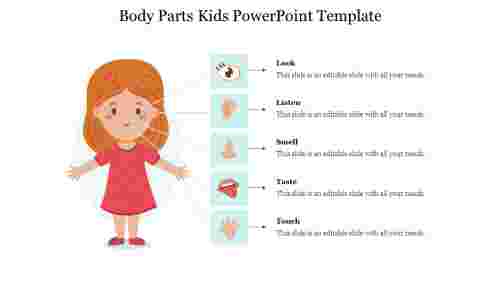 Editable%20Body%20Parts%20Kids%20PowerPoint%20Template