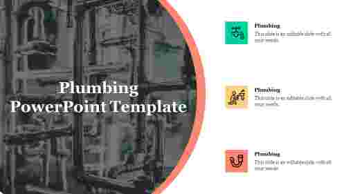 Editable Plumbing PowerPoint Template For PPT Slides