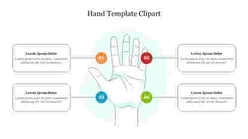 Amazing Hand Template Clipart Presentation Template 