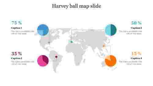 Harvey Ball Map Slide Presentation PPT