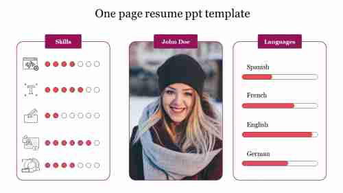 Nice%20One%20page%20resume%20ppt%20template