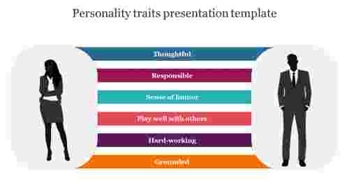 Nice Personality traits presentation template  