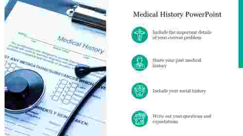 Best Medical History PowerPoint Template  For Slides  