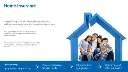 Editable Home Insurance PowerPoint Template PPT Slide