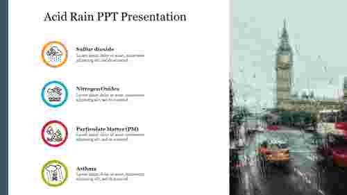 Editable Acid Rain PPT Presentation Slide 