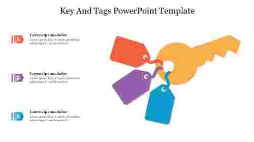 Stuning Key And Tags PowerPoint Template Presentation 