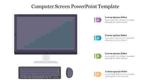 Stunning Computer Screen PowerPoint Template