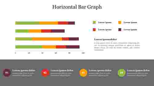 Effective Horizontal Bar Graph PowerPoint PPT Template 