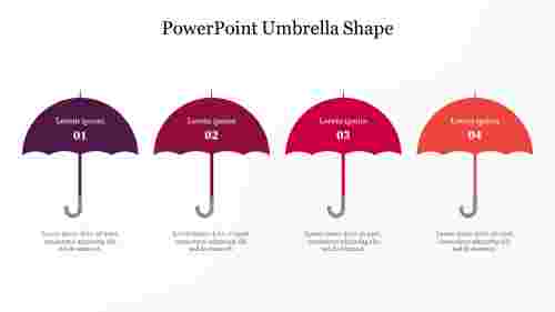 Creative PowerPoint Umbrella Shape Presentation Slide 