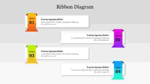 Craetive Ribbon Diagram PowerPoint Template Presentation 