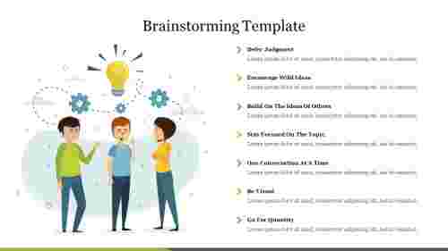 Amazing Brainstorming Template Presentation Slide