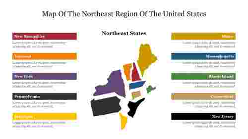 Map Of The Northeast Region Of The United States