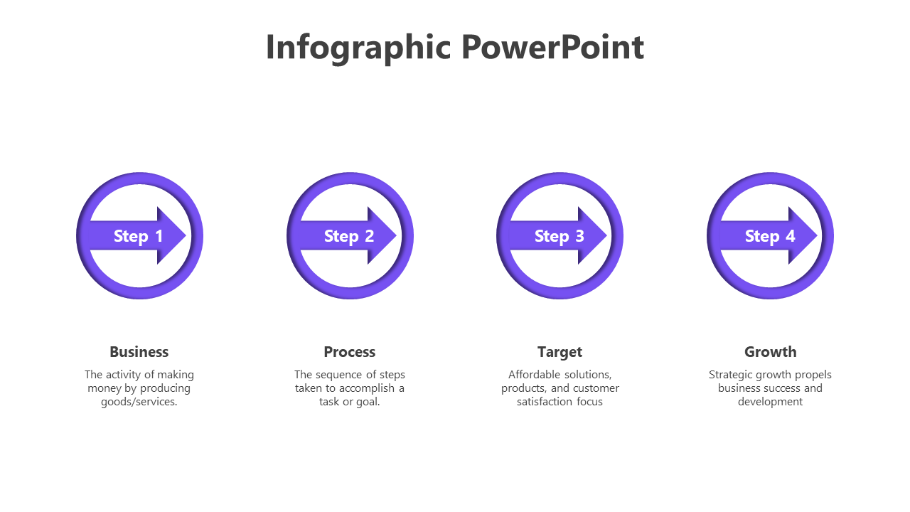 PowerPoint Infographic Free-4-Purple