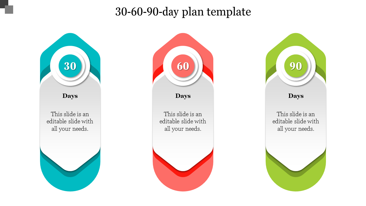Free - Editable Pre - Eminent 30 60 90 Day Plan Example PPT Slides
