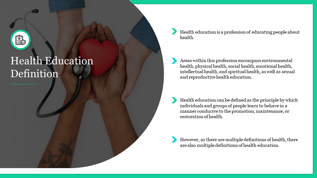 Health Education Definition PPT Template and Google Slides