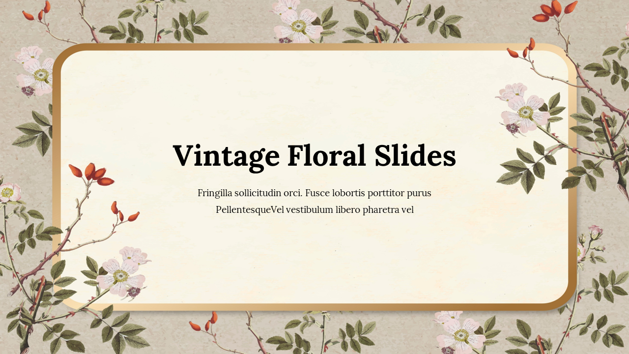Vintage Floral Slides