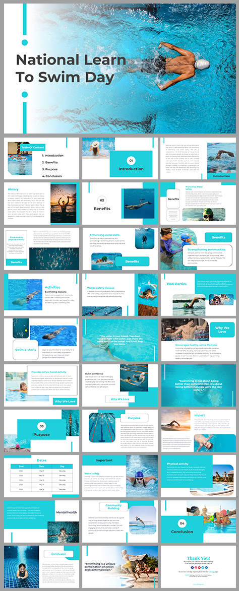 Get National Learn Swim Day PPT And Google Slides Themes