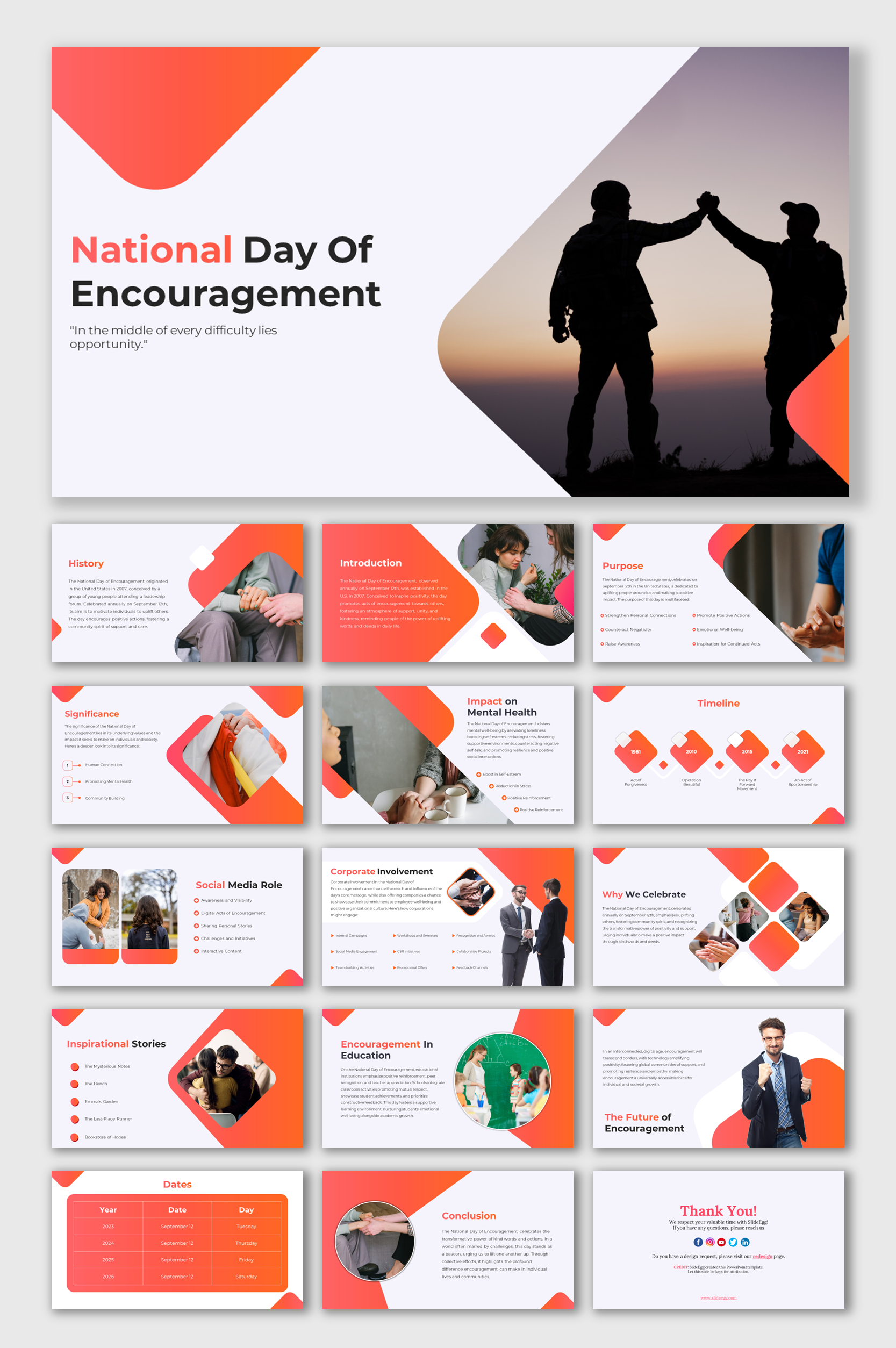 National day of encouragement ppt and google slides