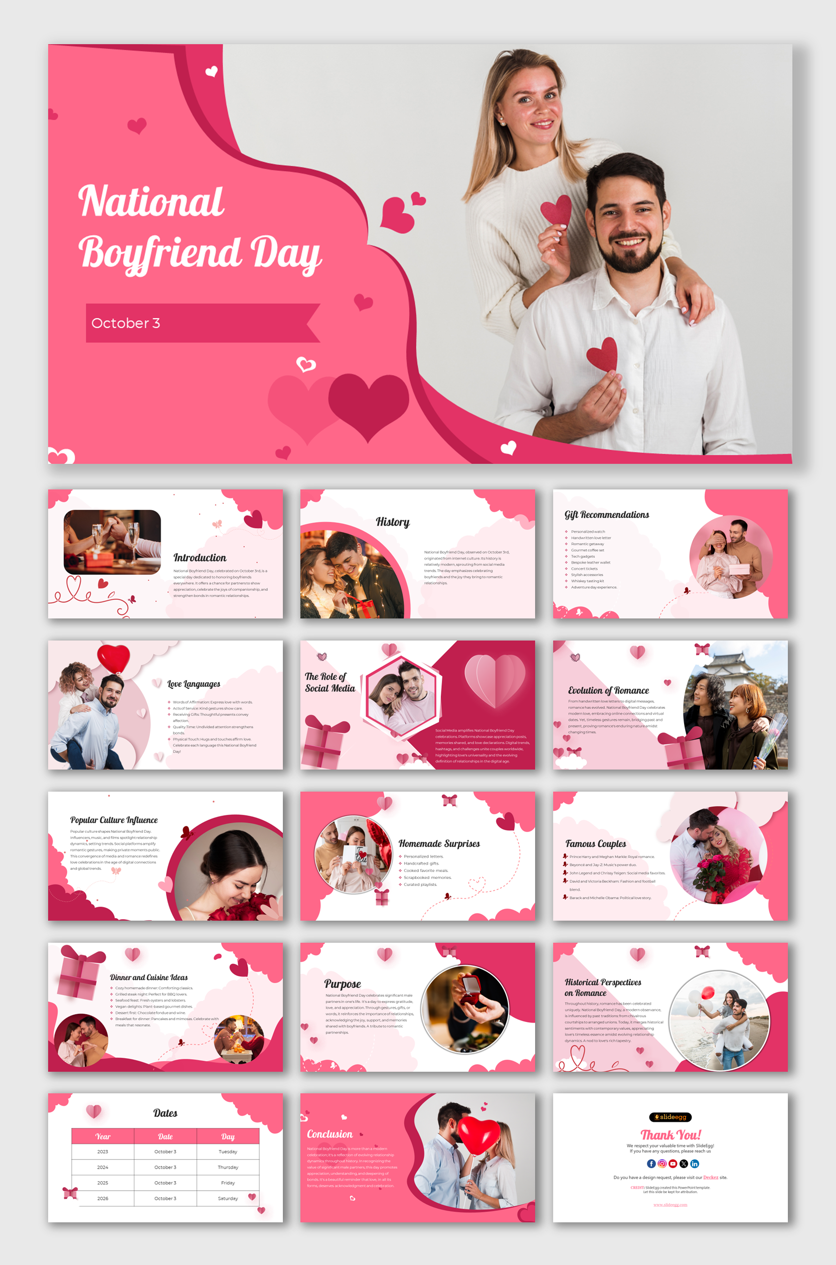 Get Now! National Boyfriend Day PowerPoint And Google Slides