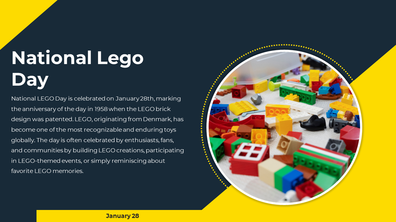 Free - Creative National Lego Day PowerPoint And Google Slides