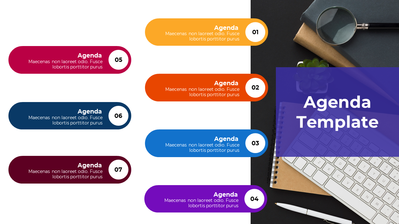 Attractive Business Agenda PPT And google Slides Template