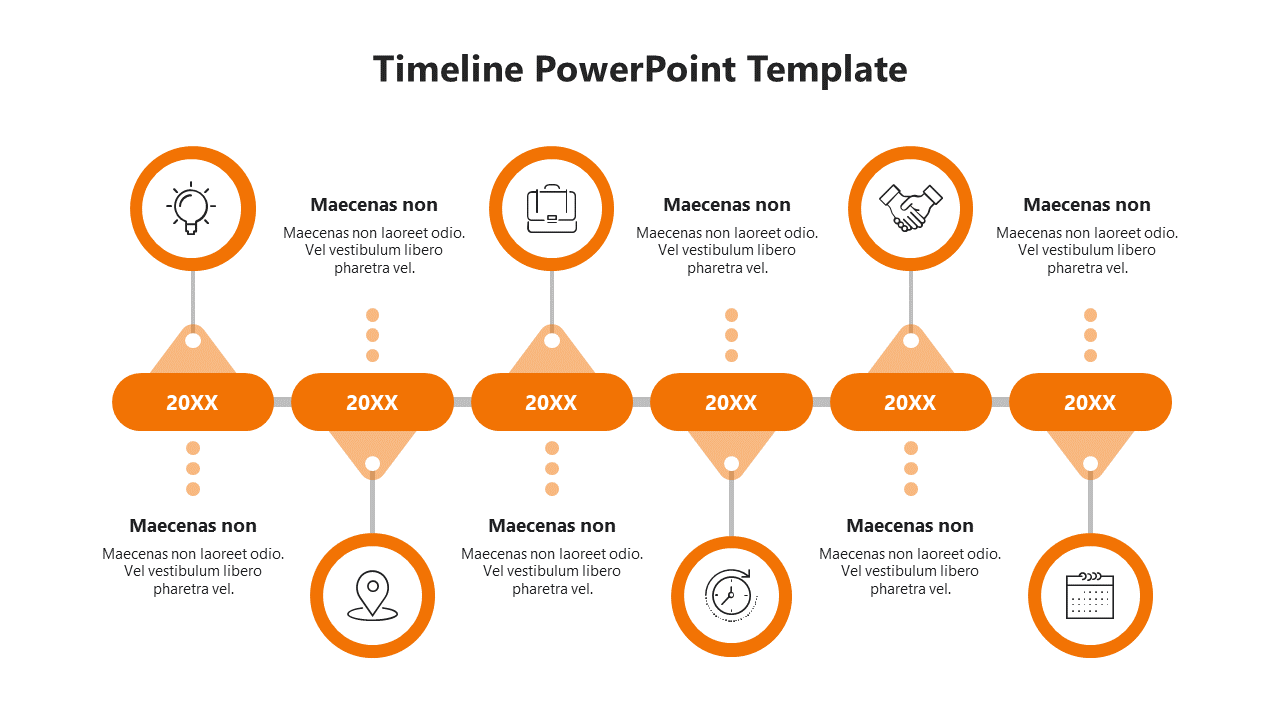 Impressive Flat Timeline PowerPoint And Google Slides