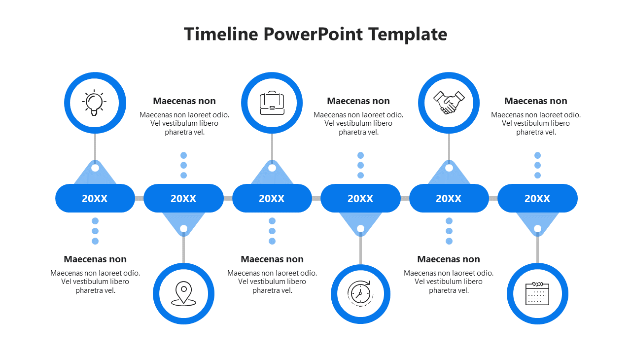 Innovative Flat Timeline PowerPoint And Google Slides
