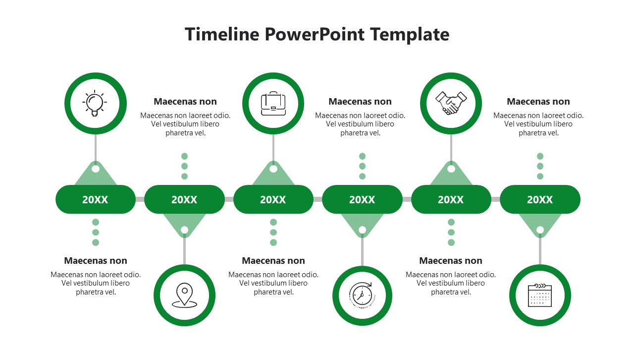 Attractive Flat Timeline PowerPoint And Google Slides