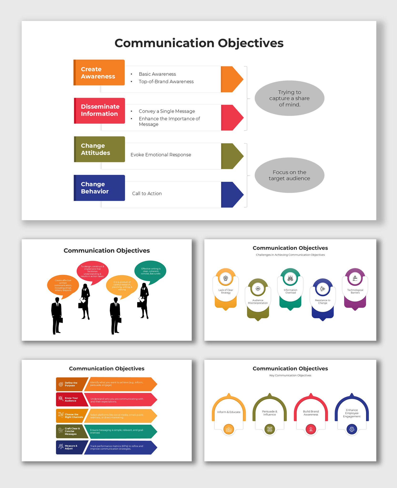 Communication Objectives PowerPoint And Cana Templates